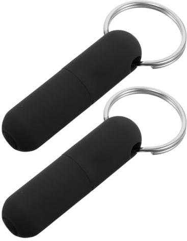 UTHCLO Poinçon à Cigares Élégant et Compact Porte-clés en Métal et Caoutchouc 2pcs Coupe-cigare Portable Découpe Précise pour Profiter Cigarette en Déplacement