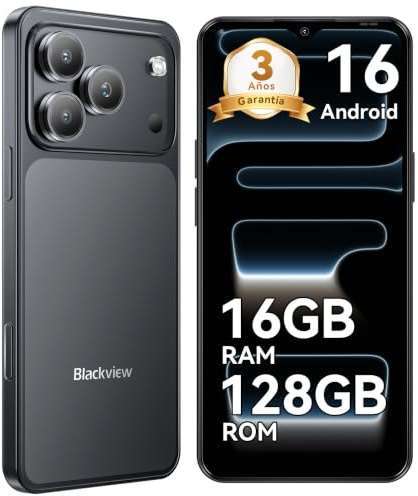 Blackview Wave 7C Android 16 Téléphone Portable, 128Go/2To, 4G Dual SIM | 5000mAh, Caméra 32MP IA, Écran 6.56 HD+, Smartphone Enfant/Aîné avec Coque, Face ID/IP54/3 Ans de Garantie