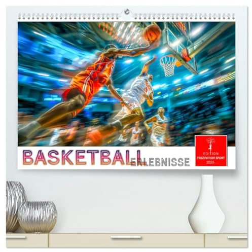 Basketball Erlebnisse (hochwertiger Premium Wandkalender 2026 DIN A2 quer), Kunstdruck in Hochglanz: Basketball: ständig passiert etwas, Sieg oder Niederlage. (CALVENDO Sport)