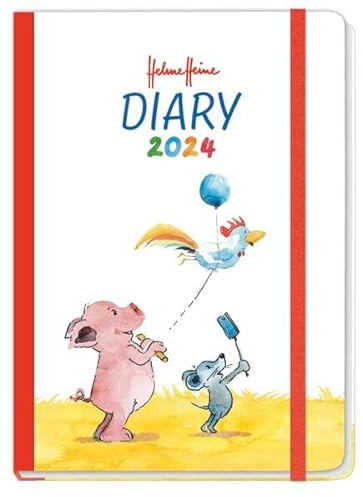 Helme Heine Journal A5. Taschenkalender 2024 mit Punktraster, Gummiband und Lesebändchen. Praktischer Buch-Kalender für Termine und To-dos. Handlicher Terminkalender A5 (Helme Heine Kalender)