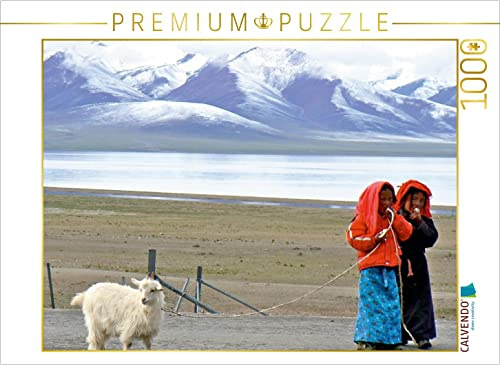 CALVENDO Puzzle Mädchen in Tibet | 1000 Teile Lege-Größe 64 x 48 cm Foto-Puzzle für glückliche Stunden