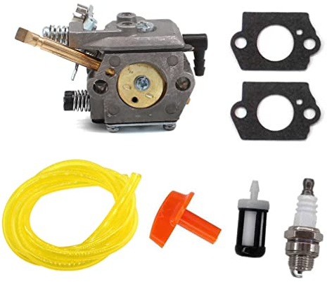 AISEN Carburateur avec tuyau d'essence Bougie d'allumage pour Stihl FS50 FS51 FS61 FS62 FS65 FS66 FS90 FS96 WALBRO WT-38 WT-38-1/4117-120-0605