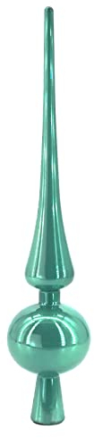 Weihnachtsdeko Christbaumspitze Weihnachtsbaumspitze Baumschmuck - 28,3cm - Kunststoff/Bruchsicher - Weihnachtsbaumschmuck Christbaumschmuck - Weihnachtsbaum - S22 türkis dunkel