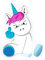 Spreadshirt Einhorn Wütend Stinkefinger Sticker, max. 10 x 10 cm, 10 x 10 cm, Transparent glänzend