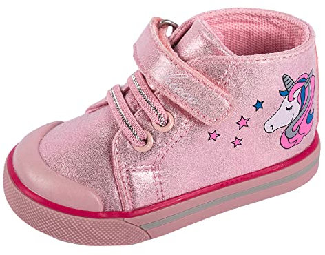 Chicco Sneaker con velcro e lacci elastici, Bambina e ragazza, Rosa (1), 20, Designed in Italy