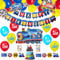 Set de Suministros para Fiesta de Cumpleaños de Tren - Decoración Azul, Amarillo y Rojo con Globos de Ferrocarril y Pancarta - para Tren de Vapor