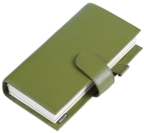 Moterm Companion Traveler's Notizbuch Cover - Verbessertes Design mit Rückentasche (Standard Größe, Kiesel-Olivegrün)