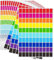 2500 Pack,Rectangular Coloured Stickers,1/2 x 3/4,10 Colours Small Coloured Labels Stickers Sticky Labels Price Stickers
