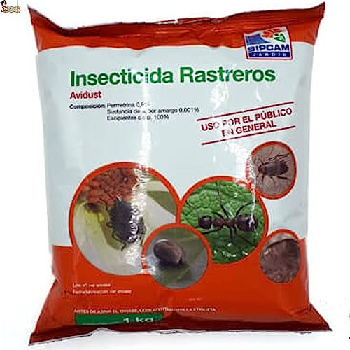 BricoLoco.com Insecticida Suelo en Polvo contra Insectos Rastreros por Contacto e ingestión. ¡¡¡ 1 KG. !!! Piretroide. Exterior e Interior. Hormigas, cucarachas, pulgas, garrapatas. (1)