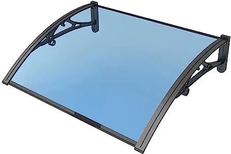 Vordach für haustür,windfang terrasse,balkonüberdachung,Endurance-Plattenmaterial, geeignet for Hausfenster, Hoftüren, Dachvorsprünge und Balkone, Sonnenschutz im Freien und regensicher (Color : Blac