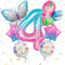 schmetterling geburtstag deko 4 jahre,7 Stück Schmetterlingsballons Bunt Schmetterlinge Geburtstagsdeko,4. Kinder Mädchen Geburtstag Schmetterling Themen Party