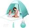 Pop Up Beach Tent, Beach Tent UV 50+ Protection Automatic Beach Tent Shelter Portable Sun Shade Tent with Front Extended Floor Zipper Back Door for Beach, Garden (Mint Green)