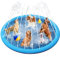 YAUNGEL Hundepool, 246 cm, Planschbecken für Große & Kleine Hunde, 0.55mm Verdickt Anti-Rutsch Matte Faltbarer Langlebig Splash Pad für Sommer, Garten