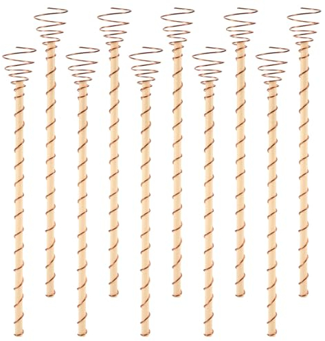 10 Stück Elektrokultur-Pflanzstäbe, 29cm Lang Kupfer Gartenantenne Kupferspulenantennen Hohe Ausbeute Elektrokulturantenne für den Anbau von Pflanzen Obst und Gemüse im Innen- und Außenbereich
