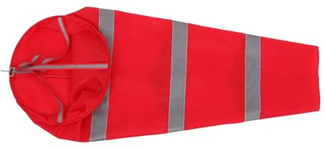 BESPORTBLE Drapeau réfléchissant girouette Manche à air Ceinture réfléchissante Coupe-Vent Drapeau de Direction du Vent Manches à air d'hiver girouette Poisson cône de Vent Tissu Oxford Rouge