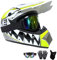 Motocross MTB Helm Fullface,Jugend Offroad-Helme,Downhill Fullface Motocross Helm,Enduro-Helme,Crosshelme Motorradhelme,Für Damen Herren,Mit Brille Handschuhe(M(54~55cm))