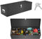UISEBRT Aluminium Werkzeugbox mit Schloss, Alubox Transportbox 990x330x254 mm, robuste Alu Kiste für Werkzeuge, Anhängerbox, wasserdichte Aufbewahrungsbox mit 2 Schlüsseln (Schwarz)