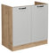 Vicco Spülenunterschrank R-Line, Weiß Landhaus, 80 cm ohne Arbeitsplatte