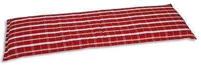 GO-DE Textil Bequeme und attraktive Polsterauflagen für 3er-Sitzbänke (Einzelset, Karo Rot-Weiß, Bankauflage)