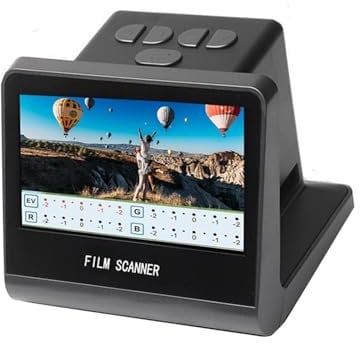 22-MP-Filmscanner, konvertiert 35-mm-Filme (135, 110, 126 und Super-8-Filme, Negative und Dias in Digitale JPG-Fotos, digitaler Film- und Diascanner mit 5-Zoll-LCD, 16-GB-Speicher