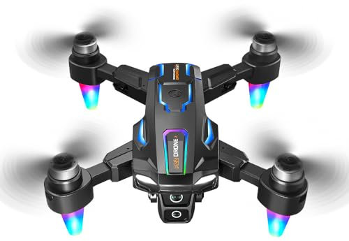 Drohne mit Kamera 4K, GuKKK Mini Drohne mit 2 Kameras HD, Faltbare FPV Drone Live Übertragung, Kamera Elektrisch Verstellbarer mit 2 Batterien,RC Drones WiFi FPV Übertragung Quadcopter für Anfänger