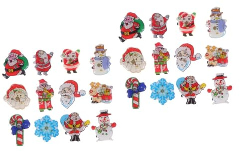 VALICLUD 100 Weihnachtsbroschen LED Leuchtende Weihnachtsmann Brustnadeln Bunte Blinkende Deko für Weihnachten Party Festliche Anstecker für Familie und Freunde