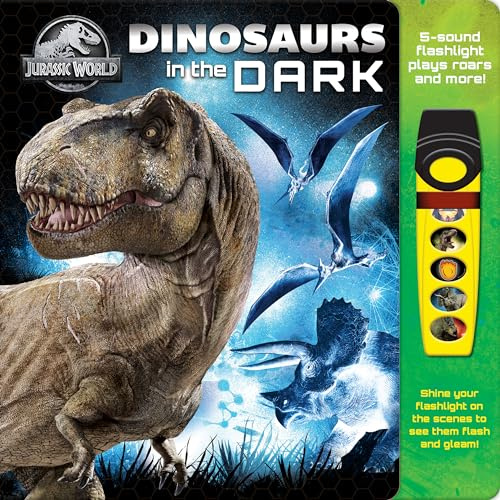 Jurassic World Dinosaurs in the Dark Sound Book and Flashlight Toy Set PI Kids