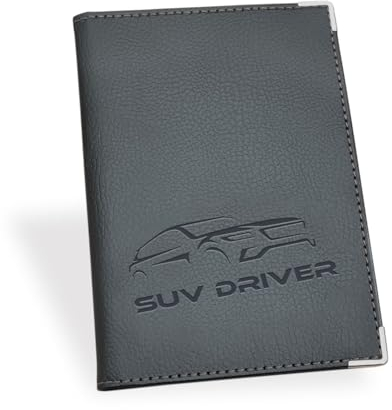 Jolis Papiers Porte Carte Grise Porte Papiers Voiture Permis De Conduire Cuir Synthétique Etui Carte Grise Noir/Rouge Haute Qualité SUV Driver – Marque Francaise