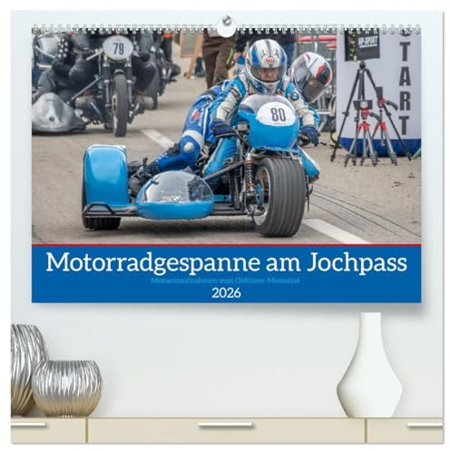 Motorradgespanne am Jochpass (hochwertiger Premium Wandkalender 2026 DIN A2 quer), Kunstdruck in Hochglanz: Faszinierende Motorradgespanne in Aktion (CALVENDO Mobilitaet)