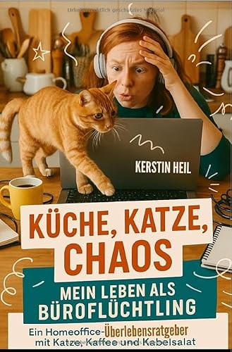 Küche, Katze, Chaos: Mein Leben als Büroflüchtling: Ein Homeoffice Überlebensratgeber mit Katze, Kaffee und Kabelsalat