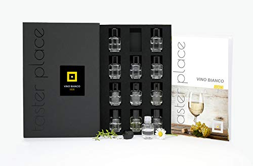 TASTERPLACE | Aromi Vino Bianco | Italiano | Allena l'olfatto | per Sommelier | pubblicazione e 12 essenze
