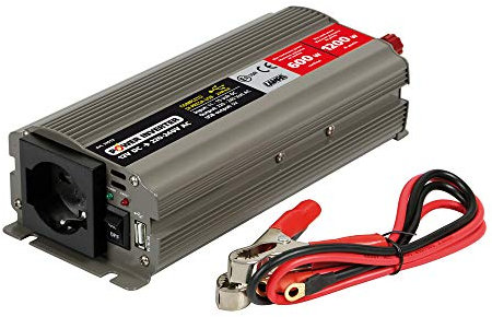 Pilot LA_74513 Spannungswandler 12V auf 230V, 500W Dauerleistung