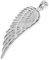 CLEVER SCHMUCK Silberner Anhänger großer Flügel 36 mm im Diamantschliff glänzend Sterling Silber 925 in Schmuckverpackung