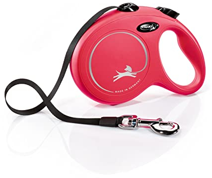flexi® Classic L Gurt 8 m rot, Roll-Leine für Hunde bis 50 kg