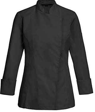 Greiff Gastro Moda Damen Cuisine Basic Kochjacke Regular Fit Schwarz Modell 5405 Größe 3XL