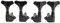 Musiclily Pro 2x2 Sealed Mechaniken-Set für 4-Saiter E-Bass Precision Jazz Bass, Schwarz