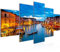 Runa Art Bild Wohnzimmer Schlafzimmer Venedig Italien 5 Teilig Stadt Blau Gold Wandbilder auf Vlies Leinwand 604353a