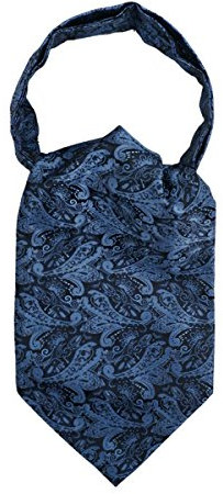 WANYING Herren Krawattenschal Ascotkrawatte Schal Cravat Ties Einfach Schick für Gentleman - Blau Paisley Pattern