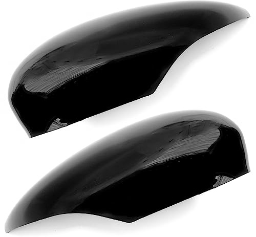 UNDERGROUND PARTS Gloss Black Left Right Side Door Wing Mirror Covers Caps For Ford Fiesta mk7 09-17