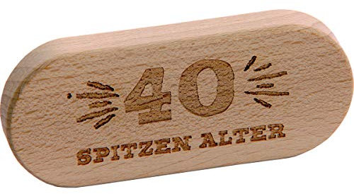 Spruchreif · Flaschenöffner aus Holz mit Gravur Geburtstag · Männer Geschenk (40 - Spitzen Alter)