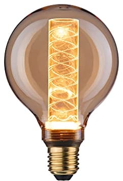 Paulmann 28602 LED Lampe G95 Inner Glow Edition 4W Retro Leuchtmittel Gold mit Innenkolben Glas 1800K Goldlicht E27