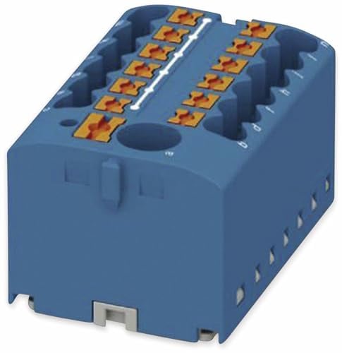 Phoenix Contact PTFIX 6/12X2,5 BU Verteilerblock, Grundklemme mit Einspeisung, Push-in, 13-Polig, Blau 1 Stück