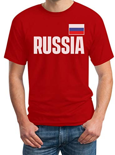 Russia Fußball WM Fanshirt Trikot Herren T-Shirt 5XL Rot