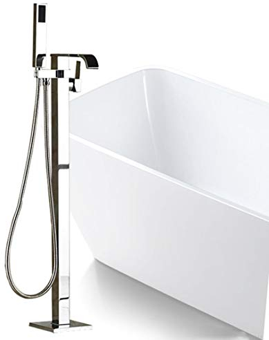 Beste Qualität Badezimmer Boden stehende Badewanne Mischbatterie Wasserhahn Einhand Freistehende Badewanne Füller mit Handbrause