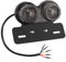 Justech 40LEDs Motorrad Rücklicht Bremslicht Blinker Kennzeichnenleuchte Nummernschild Dual Heckblinker mit Kennzeichenhalter IP65 Wasserdicht für Motorrad mit E-Mark E11 Geprüft