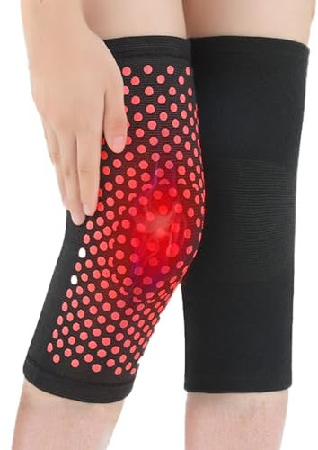 ITODA Men Women Self-Heating Knee Support Stretchy Thermal Knee Pads Magnetic Therapy Knee Support Arthritis Joint Pain Relief Knee Brace Winter Leg Warmers for Running Cycling Dancing Walking Sleep