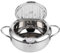 Padella per friggere, padella per tempura in acciaio inossidabile in stile giapponese Pentola per frittura profonda con termometro Fornello a induzione Pentola per pollo Strumenti di cottura(L 24 cm)
