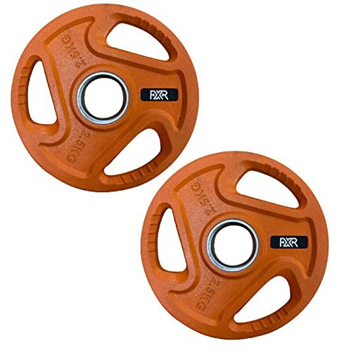 FXR Sports Rubber Tri Grip Olympic Weight Plates 2 -50MM HOLE (2 x 2.5kg)