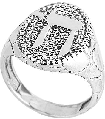 Little Treasures 925 Sterling Silver Chai Herren Ring
