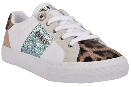 Guess Baskets Loven pour Femme, Blanc/Rose poudré, 39.5 EU